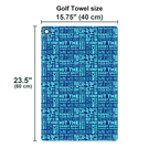 That What's She Said Golf Towel - Size Chart
