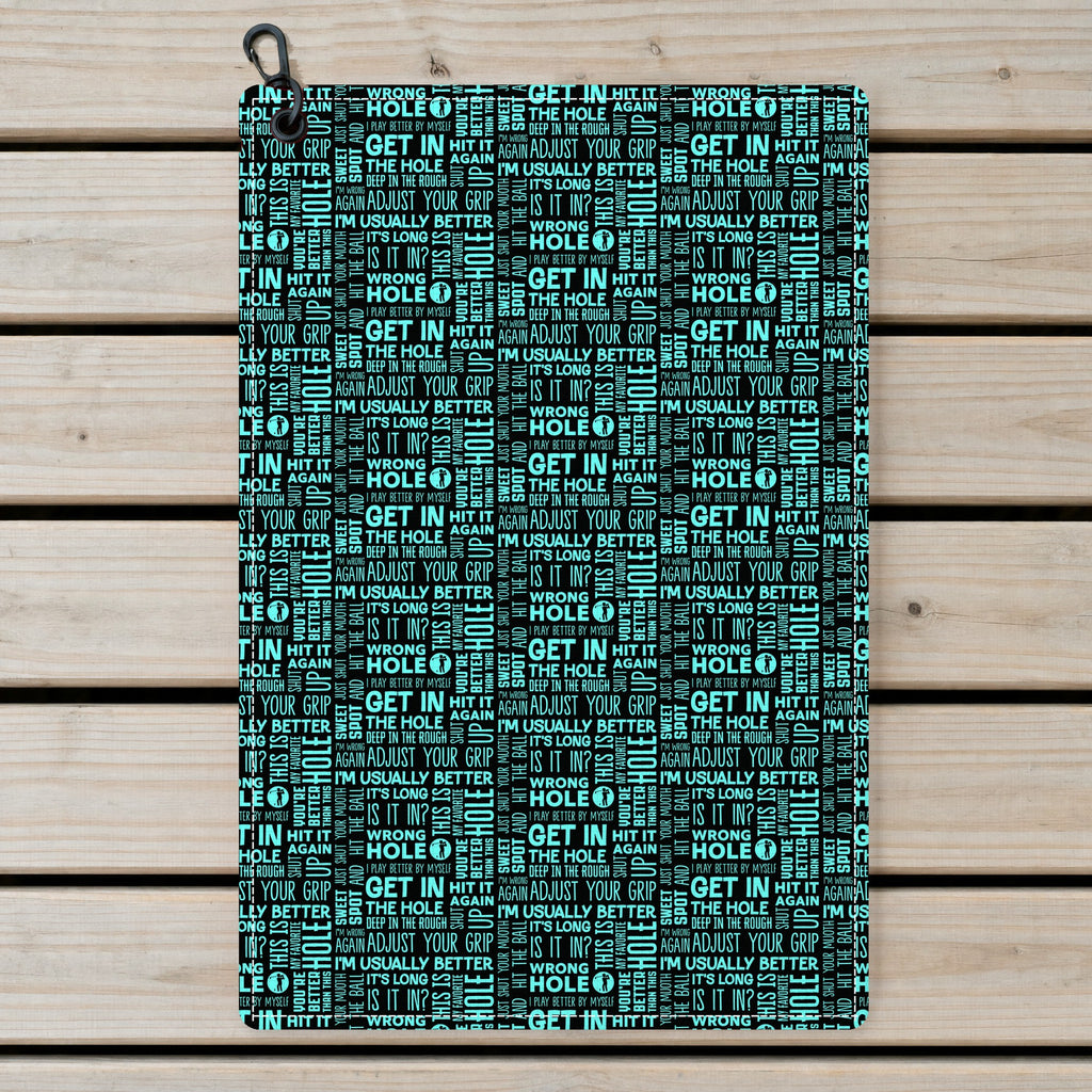 That What's She Said v2 Golf Towel - Laid Flat