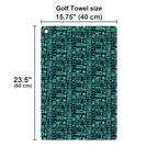 That What's She Said v2 Golf Towel - Size Chart