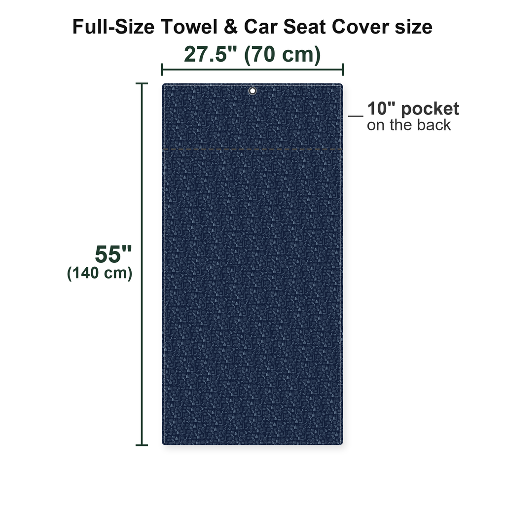 The American Full-Size Towel & Car Seat Cover - Size Chart