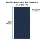 The American Full-Size Towel & Car Seat Cover - Size Chart