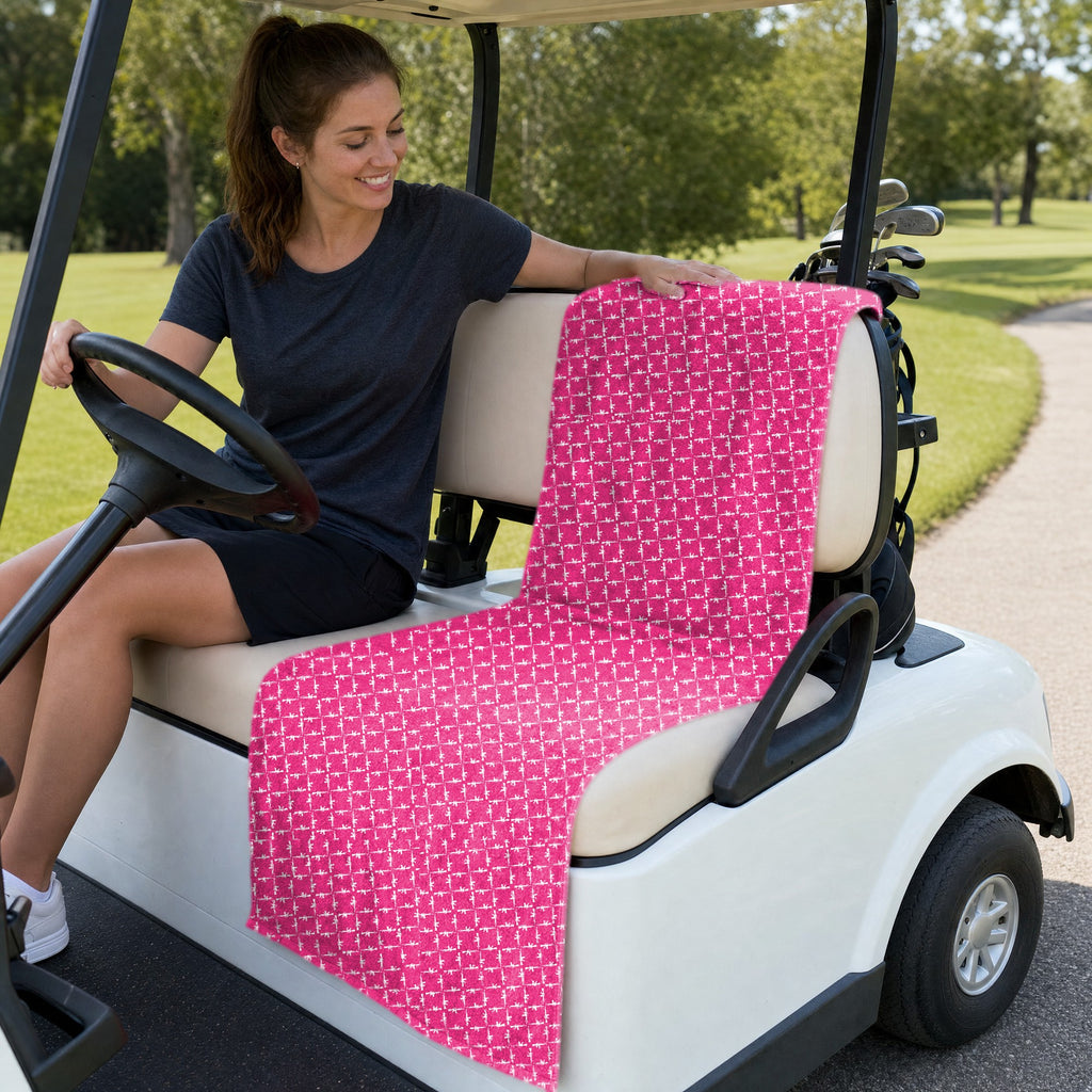 The AR15 Full-Size Towel & Car Seat Cover - On a Golf Cart Seat