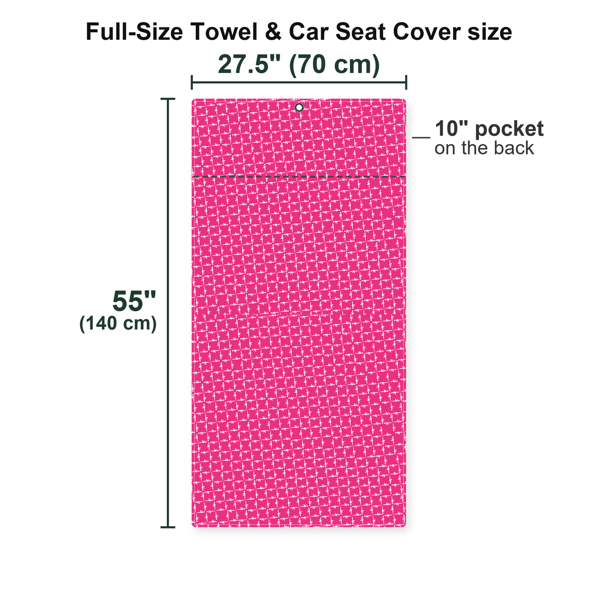 The AR15 Full-Size Towel & Car Seat Cover - Size Chart