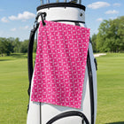 The AR15 Golf Towel - Hanging on a Golf Bag