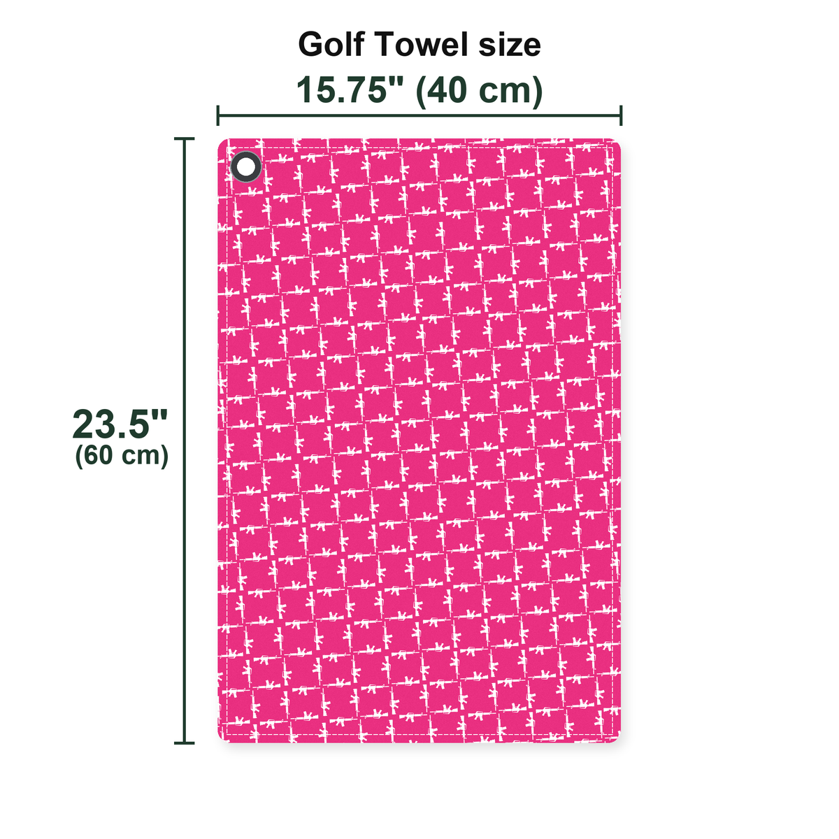 The AR15 Golf Towel - Size Chart