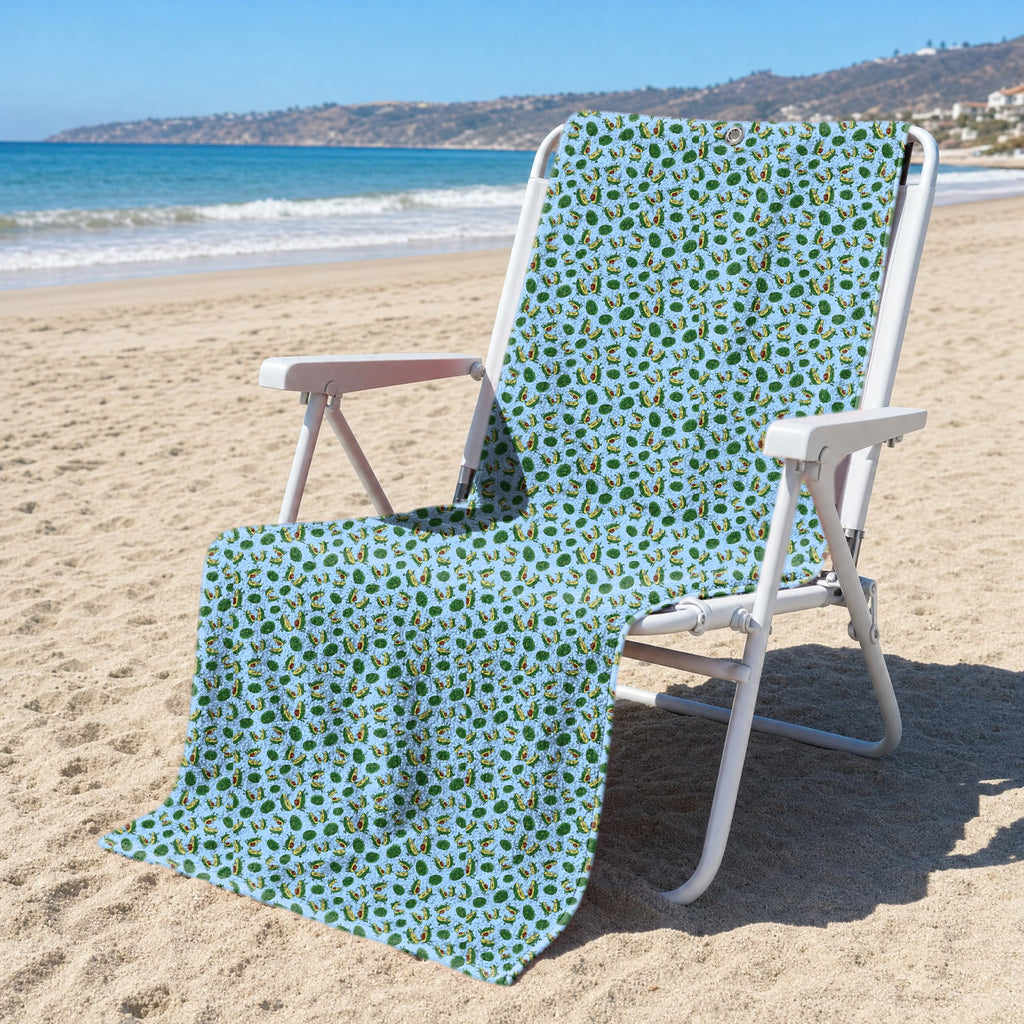 The Avocado Jump Full-Size Towel & Car Seat Cover - On a Beach Chair