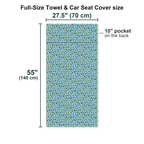 The Avocado Jump Full-Size Towel & Car Seat Cover - Size Chart