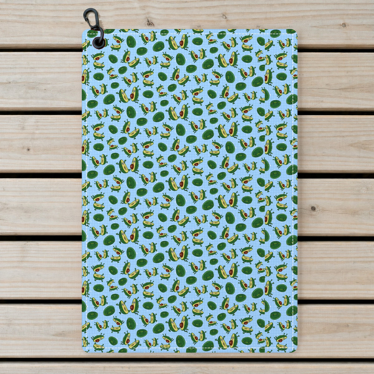 The Avocado Jump Golf Towel - Laid Flat