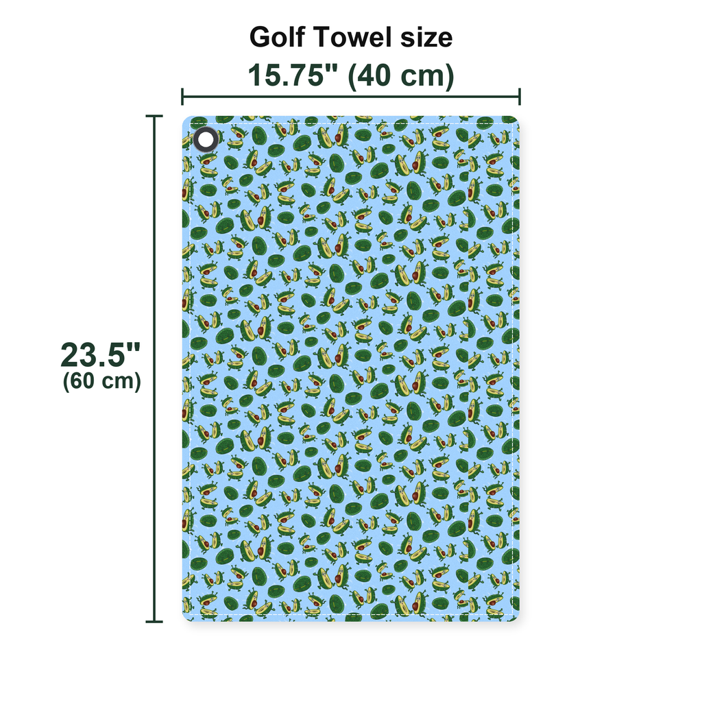 The Avocado Jump Golf Towel - Size Chart