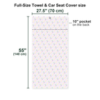 The Bayou Full-Size Towel & Car Seat Cover - Size Chart