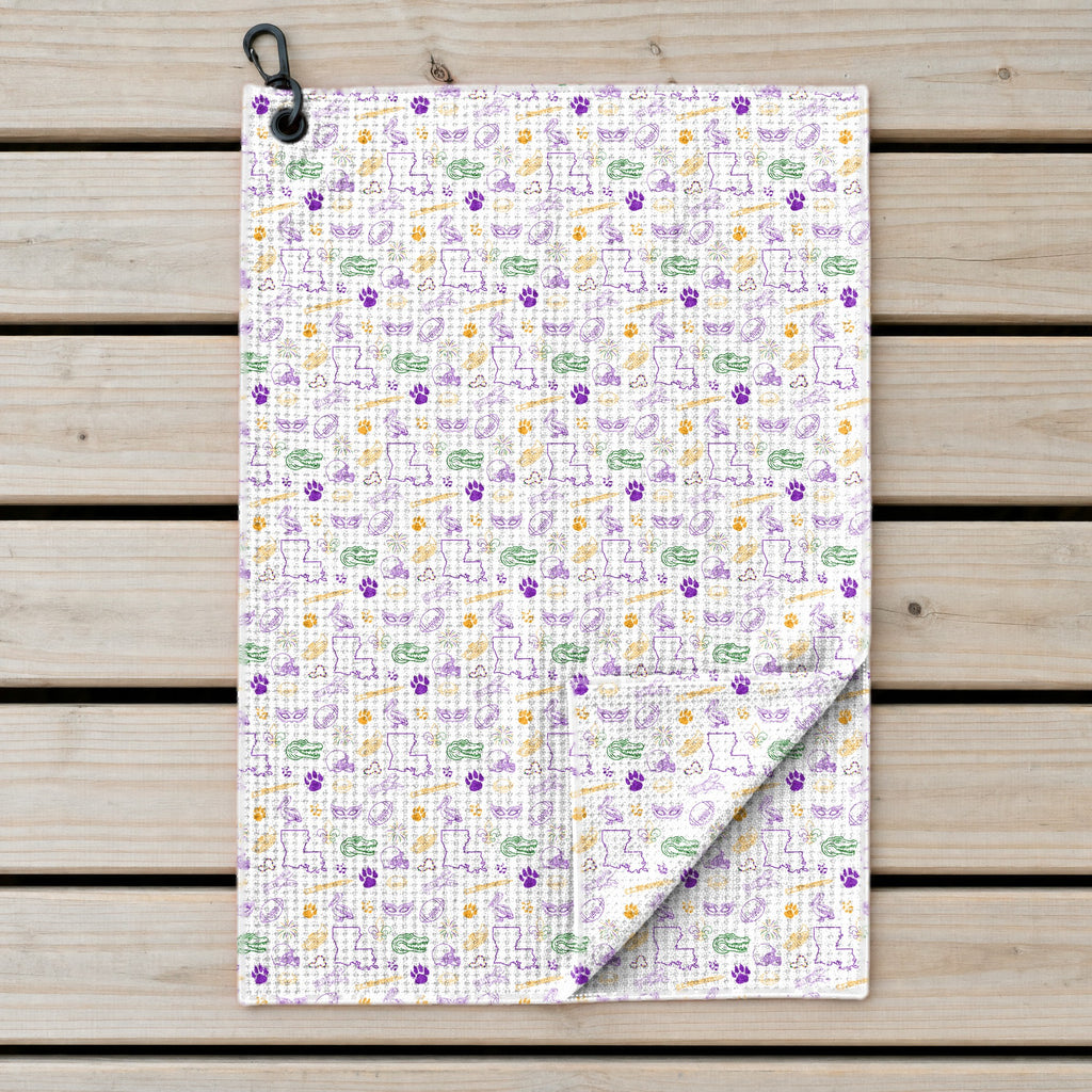 The Bayou Golf Towel - Laid Flat