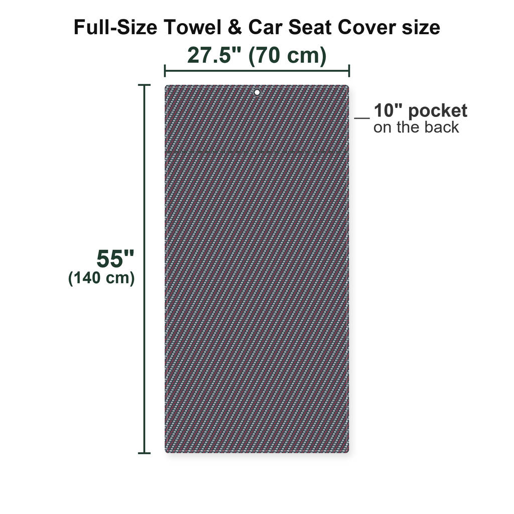 The Chief Full-Size Towel & Car Seat Cover - Size Chart