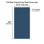 The City Of Lights Full-Size Towel & Car Seat Cover - Size Chart