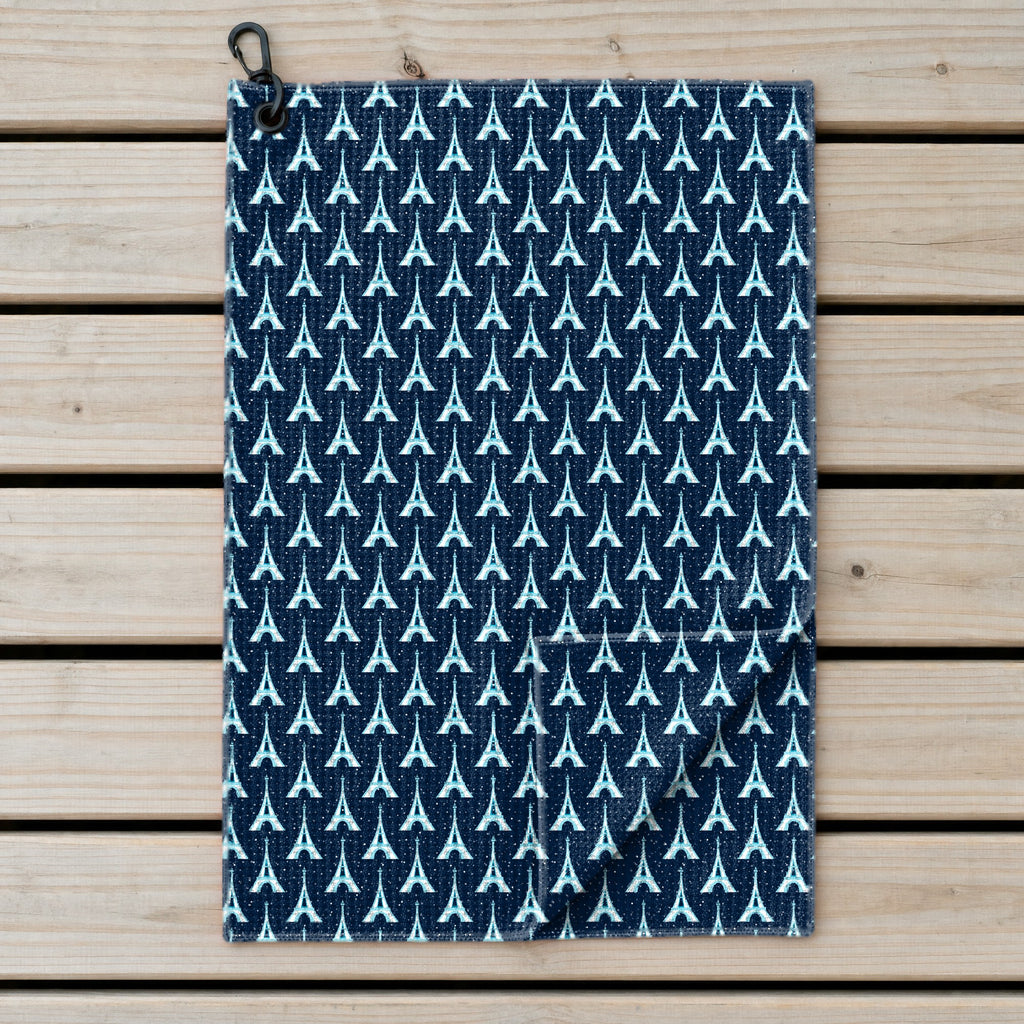 The City Of Lights Golf Towel - Laid Flat