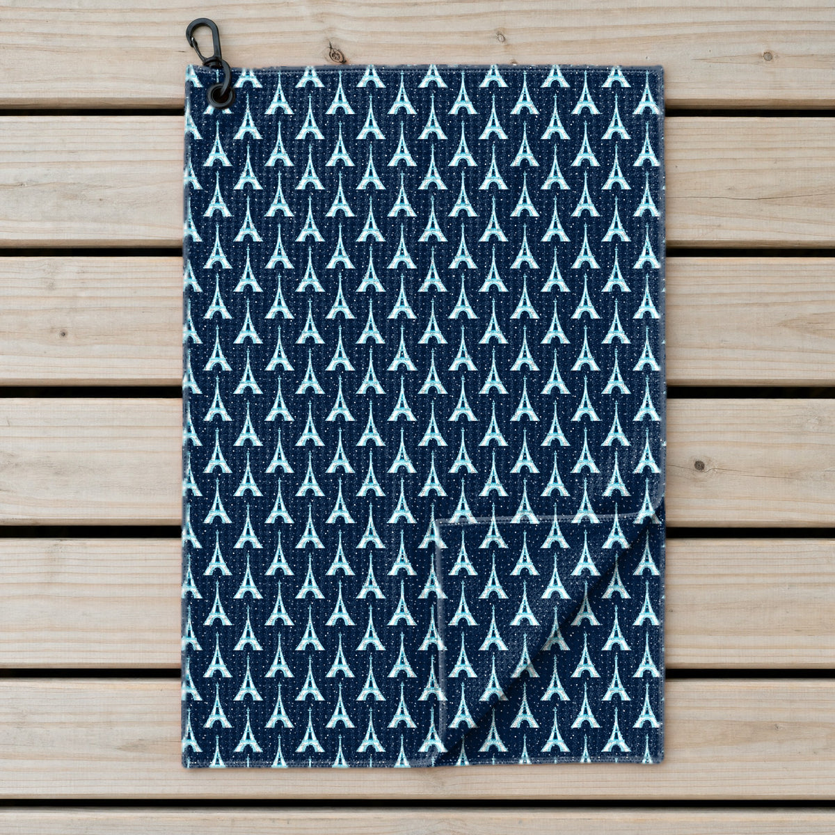 The City Of Lights Golf Towel - Laid Flat