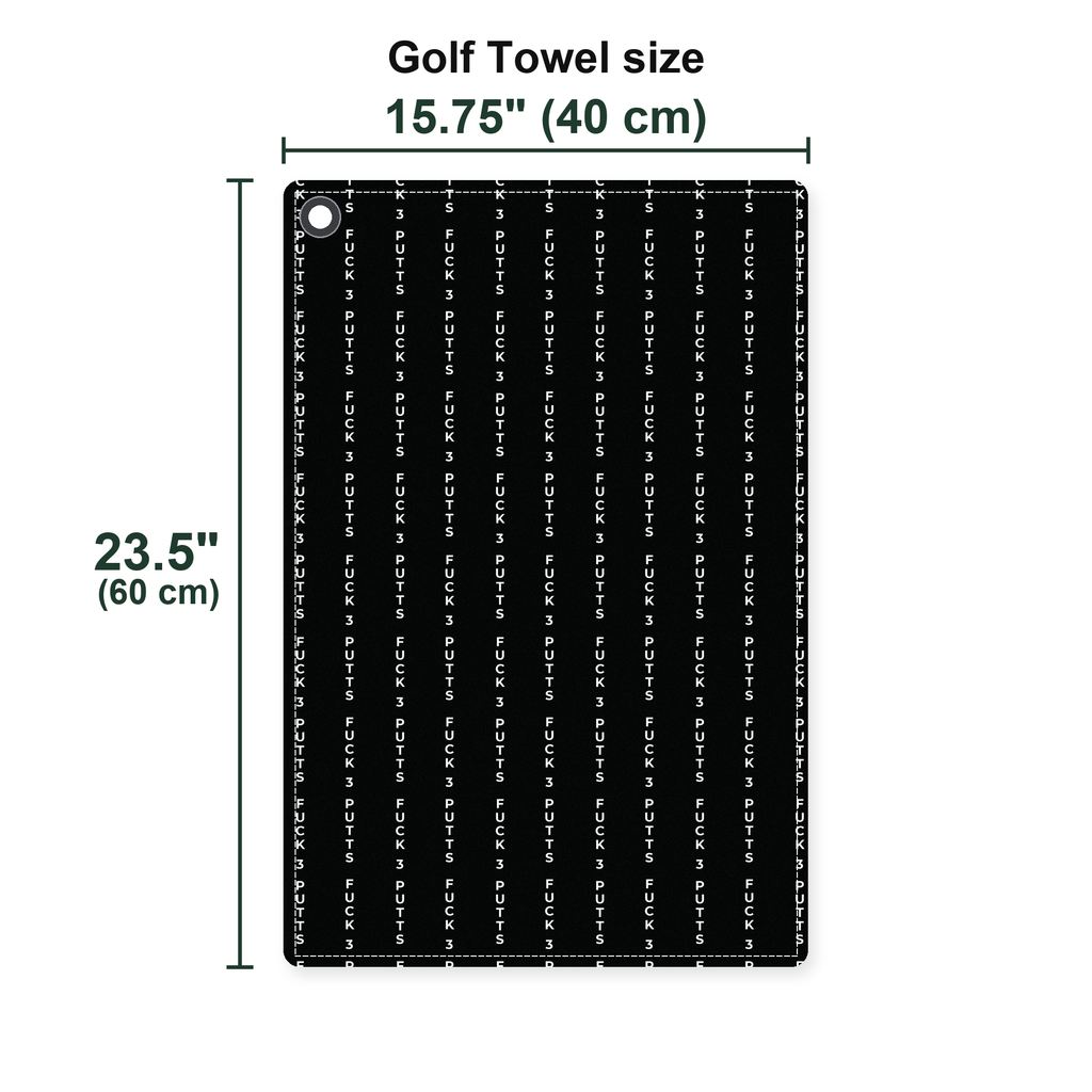 The F**K Golf Towel - Size Chart