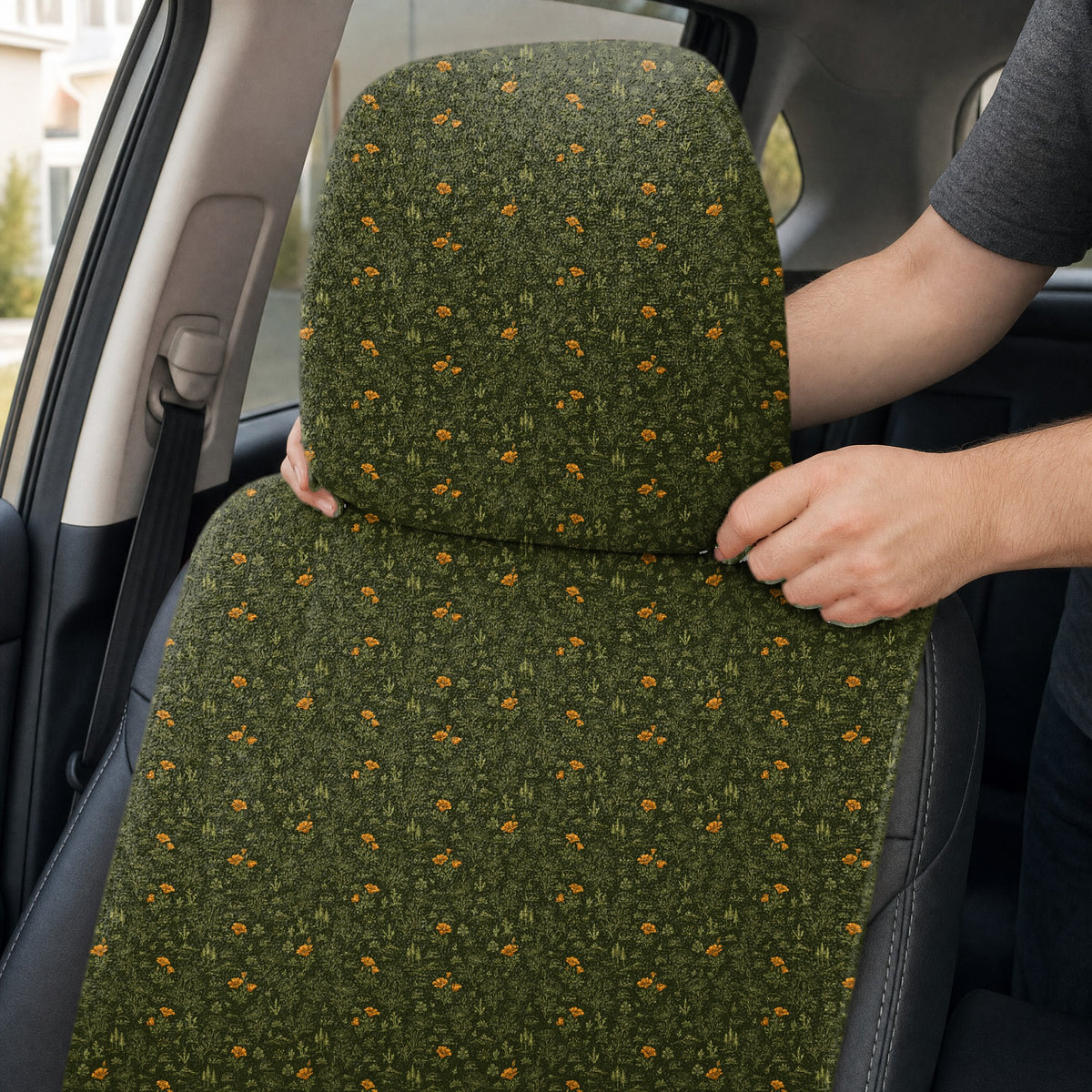 The Golden State Full-Size Towel & Car Seat Cover - Headrest Pocket