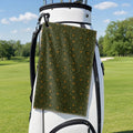 The Golden State Golf Towel - Hanging on a Golf Bag