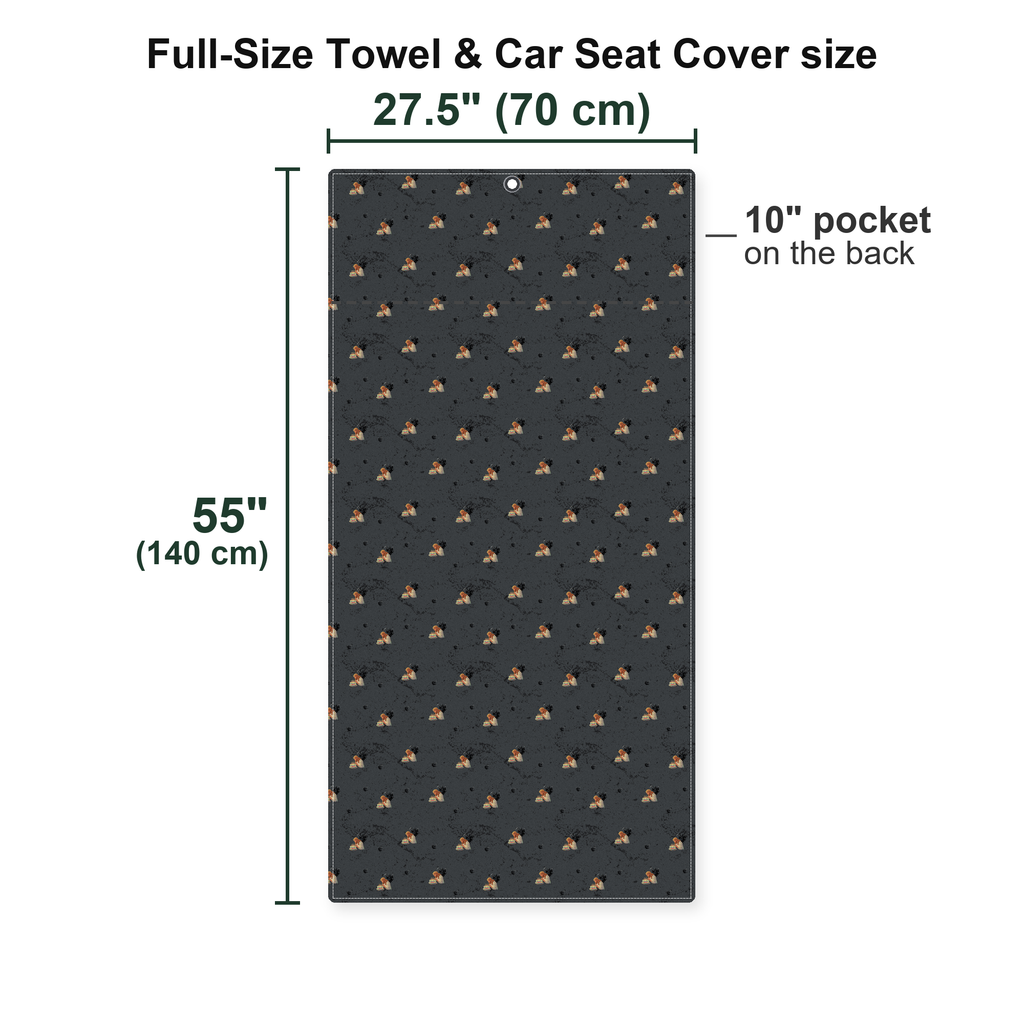 The Last Birthday of Jesus Full-Size Towel & Car Seat Cover - Size Chart