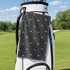 The Last Birthday of Jesus Golf Towel - Hanging on a Golf Bag