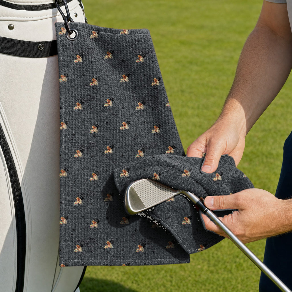 The Last Birthday of Jesus Golf Towel - Cleaning a Club