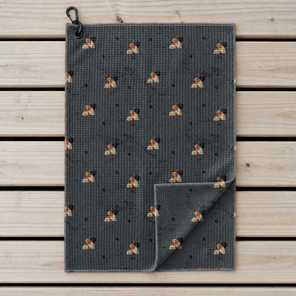 The Last Birthday of Jesus Golf Towel - Laid Flat