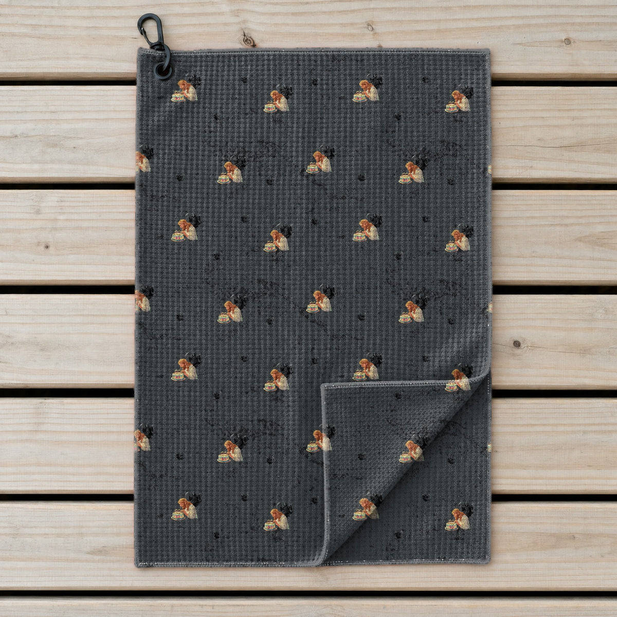 The Last Birthday of Jesus Golf Towel - Laid Flat
