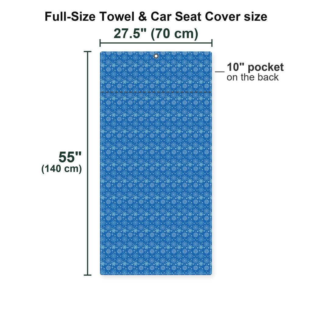 The Melt In Your Mouth Full-Size Towel & Car Seat Cover - Size Chart
