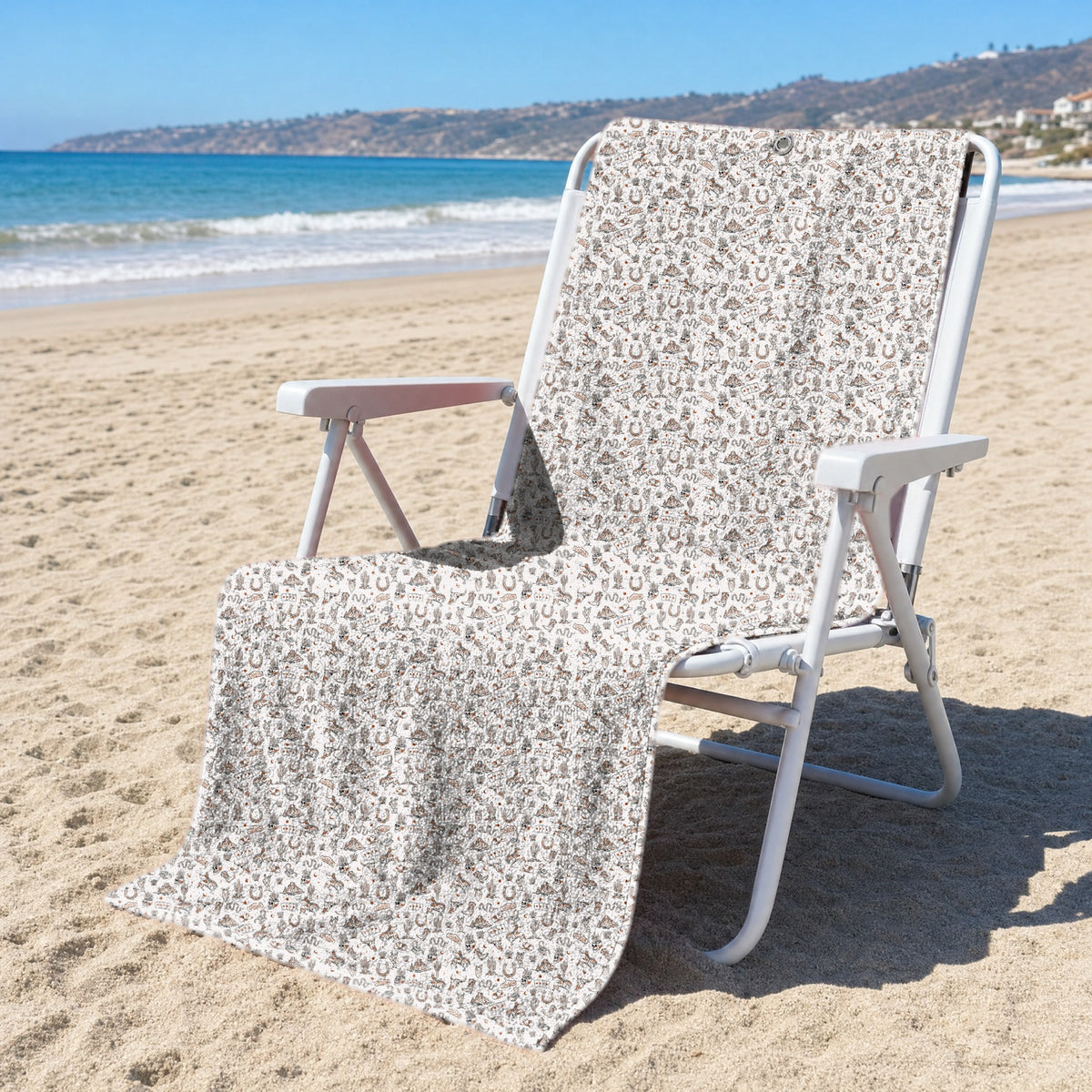 The Outlaw Full-Size Towel & Car Seat Cover - On a Beach Chair