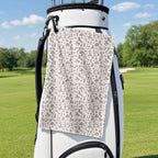 The Outlaw Golf Towel - Hanging on a Golf Bag