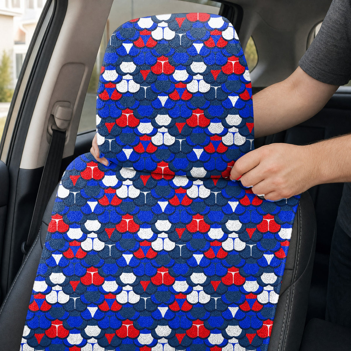 The Patriot Full-Size Towel & Car Seat Cover - Headrest Pocket