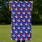 The Patriot Full-Size Towel & Car Seat Cover - Held Open