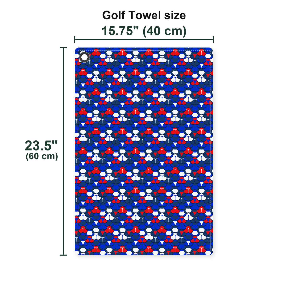 The Patriot Golf Towel - Size Chart