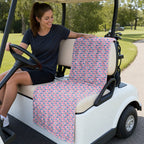 The Pink Sharks Full-Size Towel & Car Seat Cover - On a Golf Cart Seat