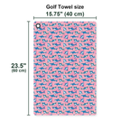 The Pink Sharks Golf Towel - Size Chart