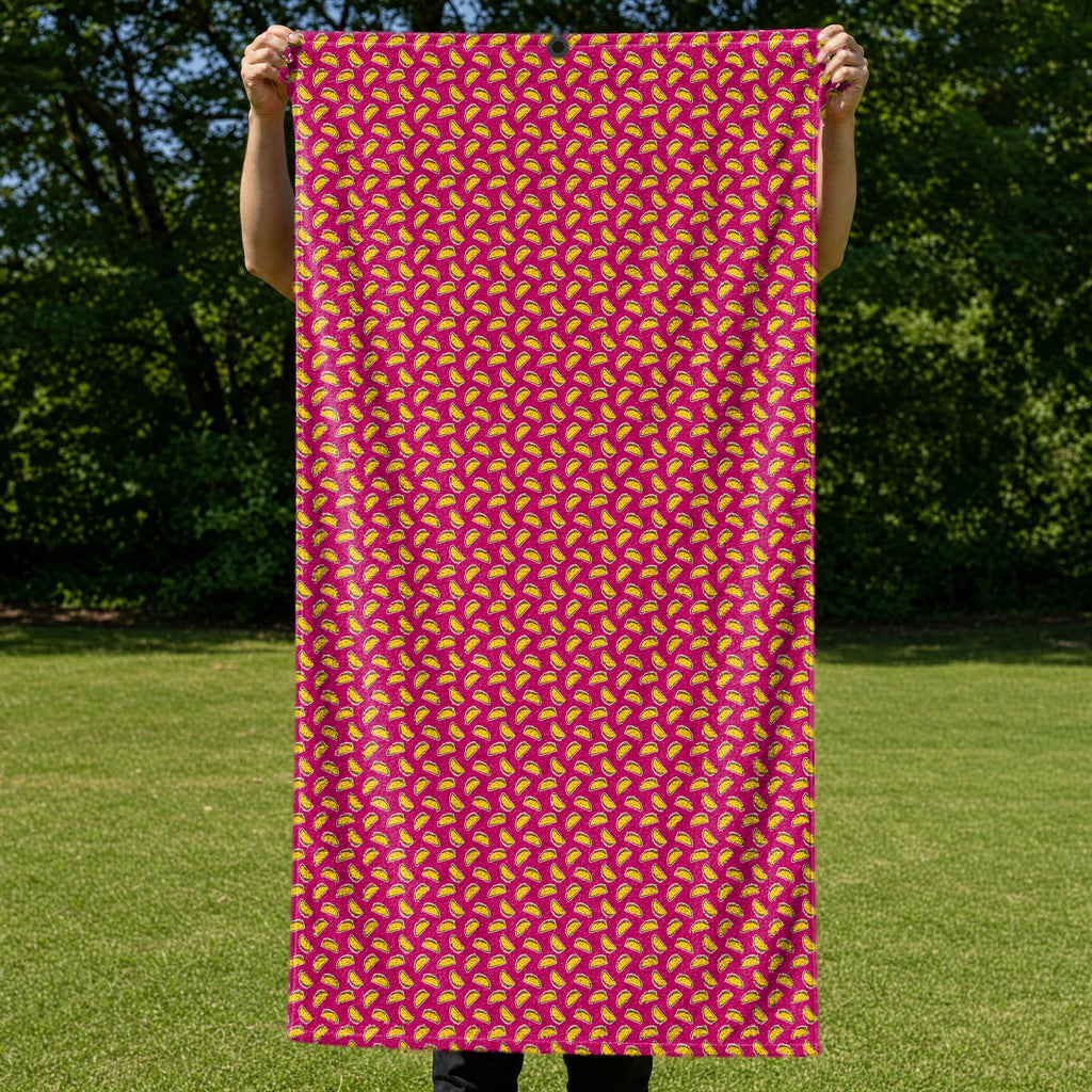 The Pink Taco Full-Size Towel & Car Seat Cover - Held Open