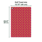 The Pink Taco Golf Towel - Size Chart
