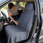 The Scattered Whales Full-Size Towel & Car Seat Cover - In the Car