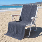 The Scattered Whales Full-Size Towel & Car Seat Cover - On a Beach Chair