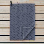 The Scattered Whales Golf Towel - Laid Flat