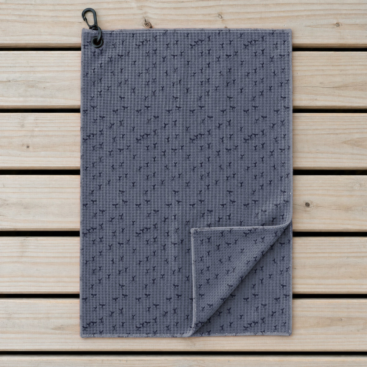 The Scattered Whales Golf Towel - Laid Flat