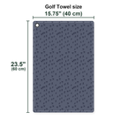 The Scattered Whales Golf Towel - Size Chart