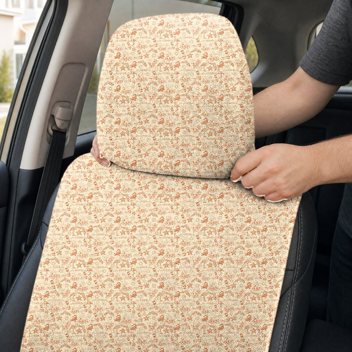 The Sunshine Full-Size Towel & Car Seat Cover - Headrest Pocket