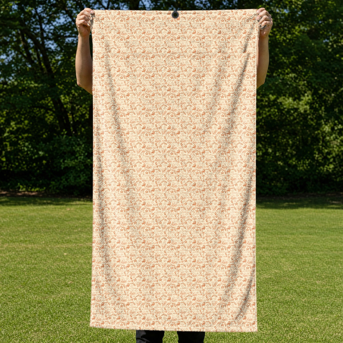 The Sunshine Full-Size Towel & Car Seat Cover - Held Open