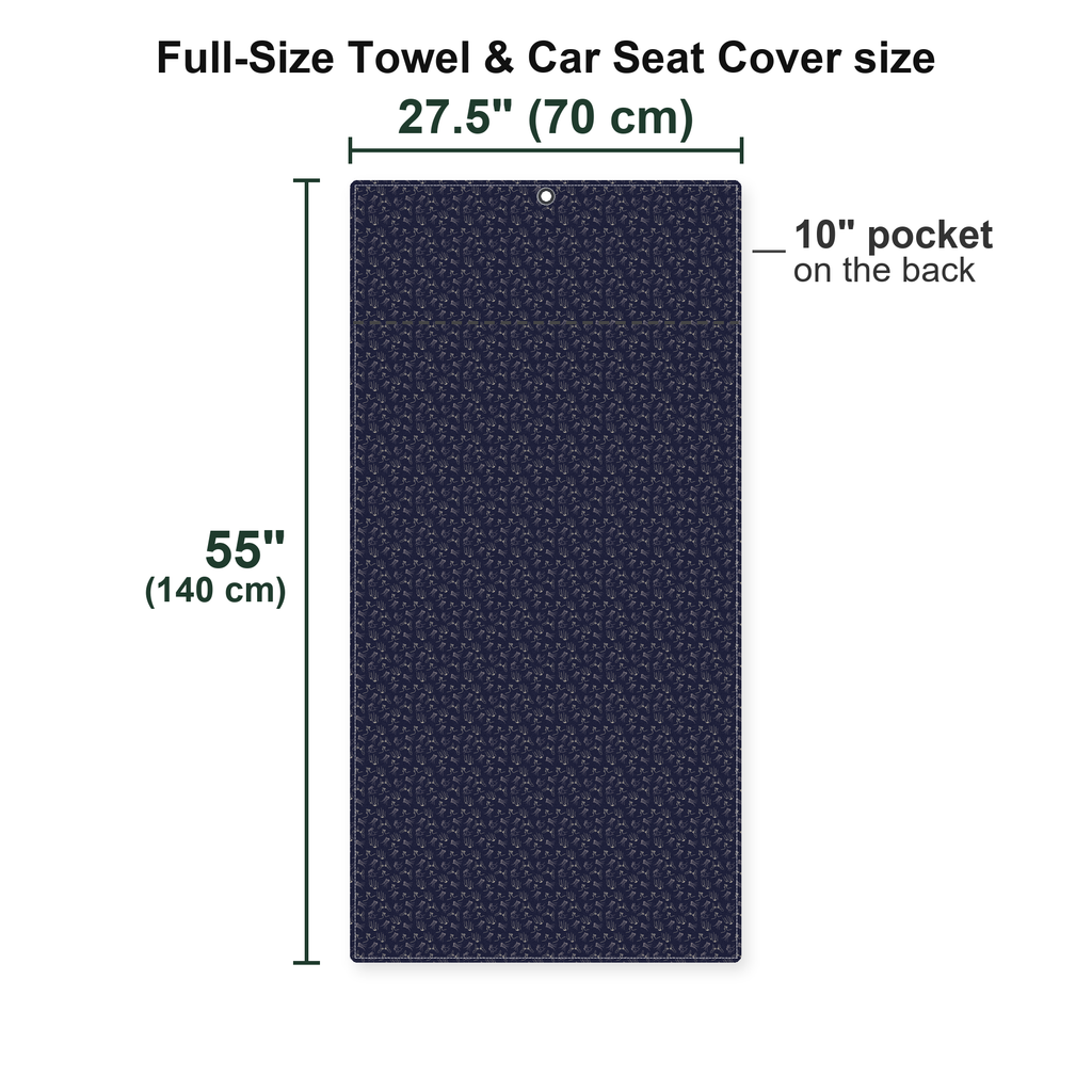 Thirsty Full-Size Towel & Car Seat Cover - Size Chart