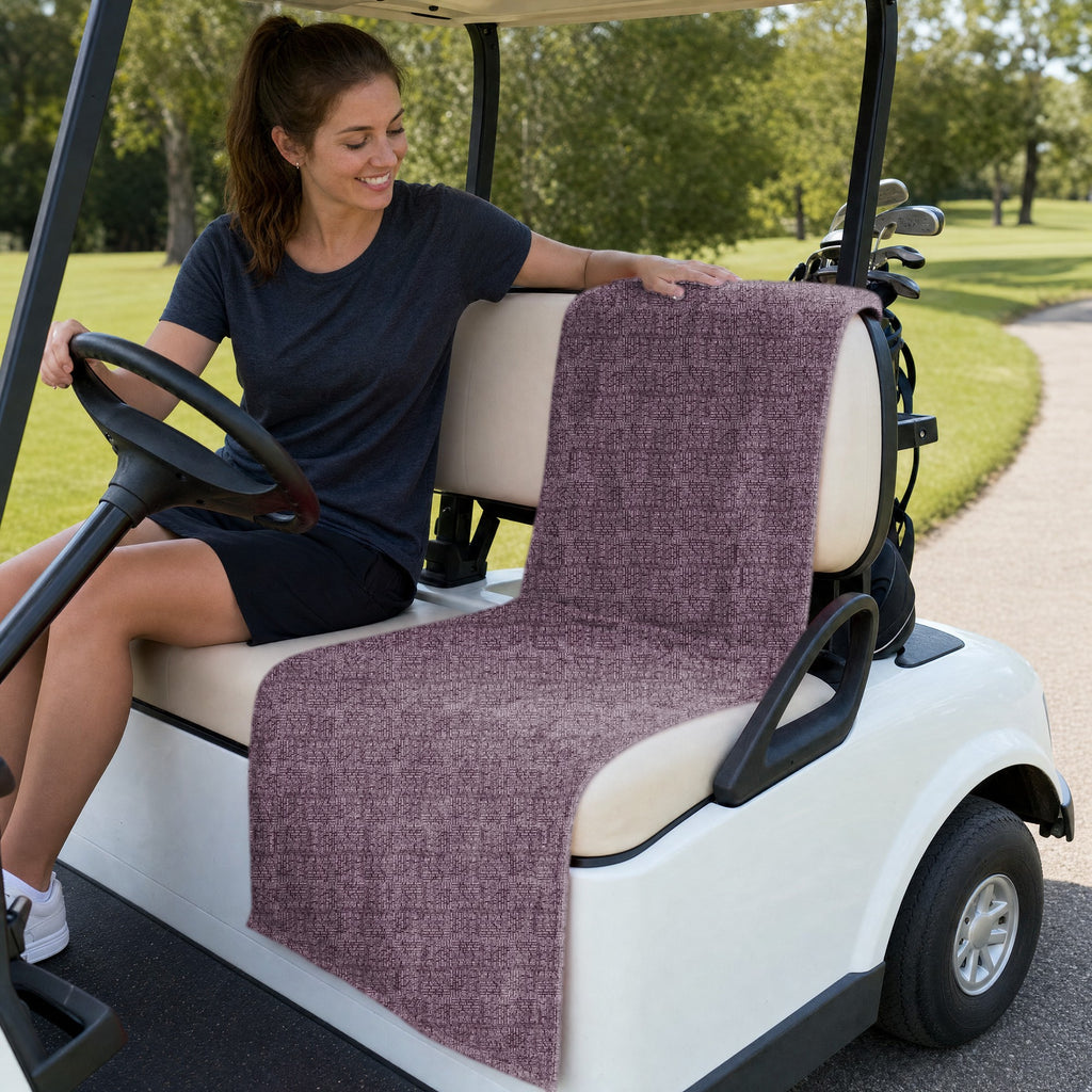 Tony and Ezekiel Full-Size Towel & Car Seat Cover - On a Golf Cart Seat