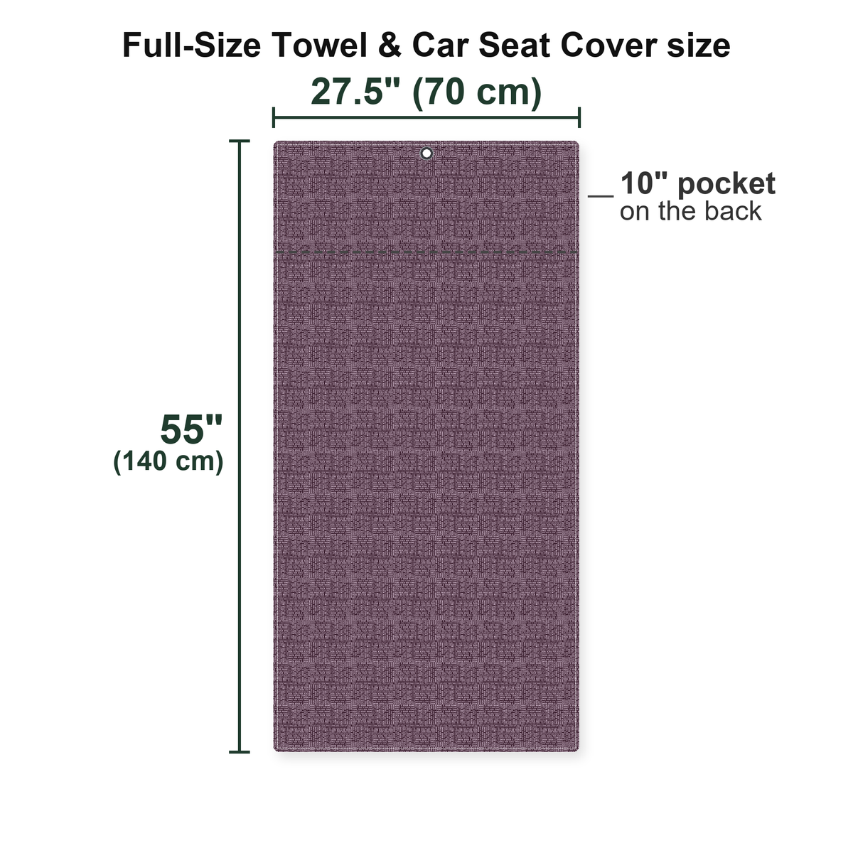 Tony and Ezekiel Full-Size Towel & Car Seat Cover - Size Chart