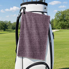 Tony and Ezekiel Golf Towel - Hanging on a Golf Bag