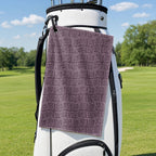 Tony and Ezekiel Golf Towel - Hanging on a Golf Bag