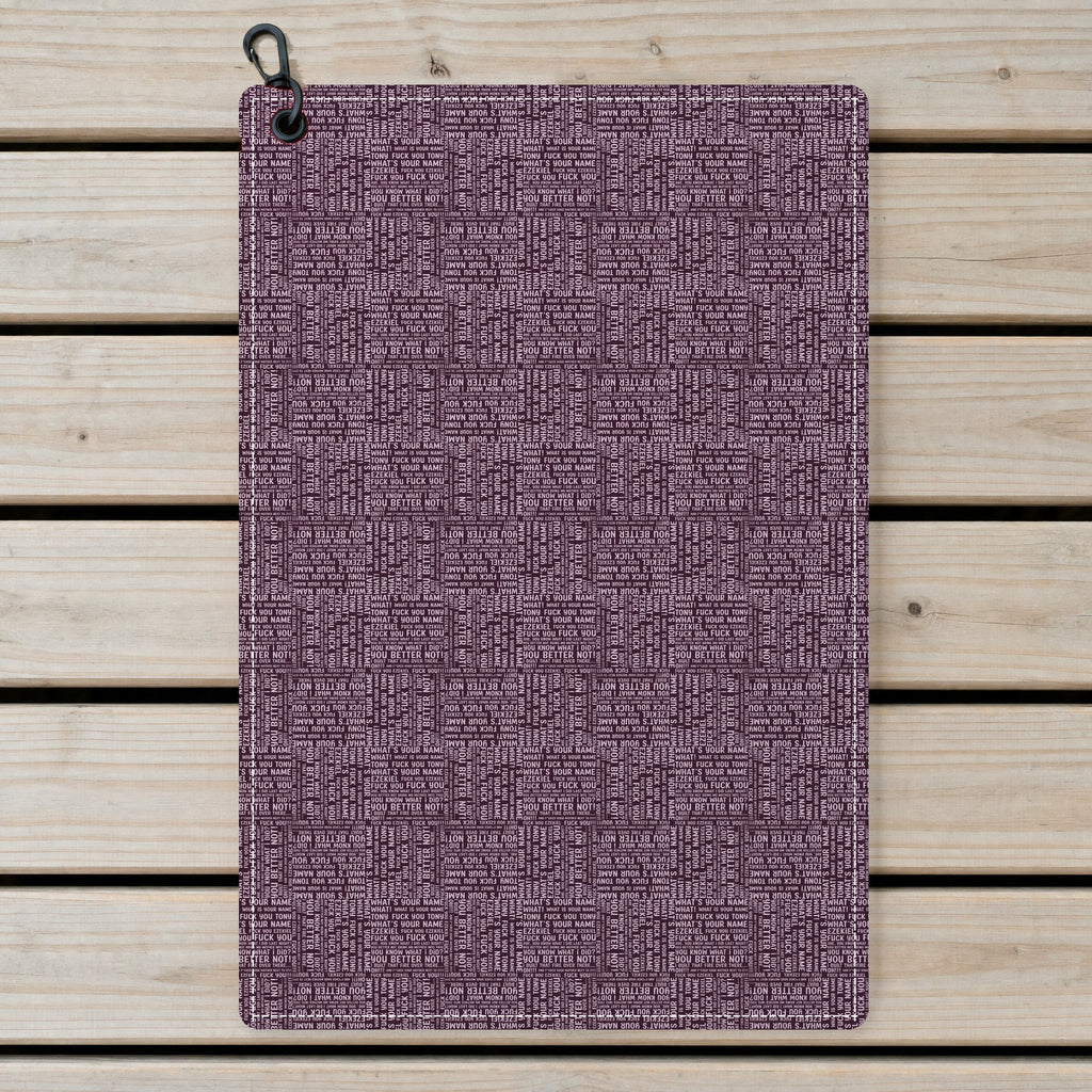 Tony and Ezekiel Golf Towel - Laid Flat